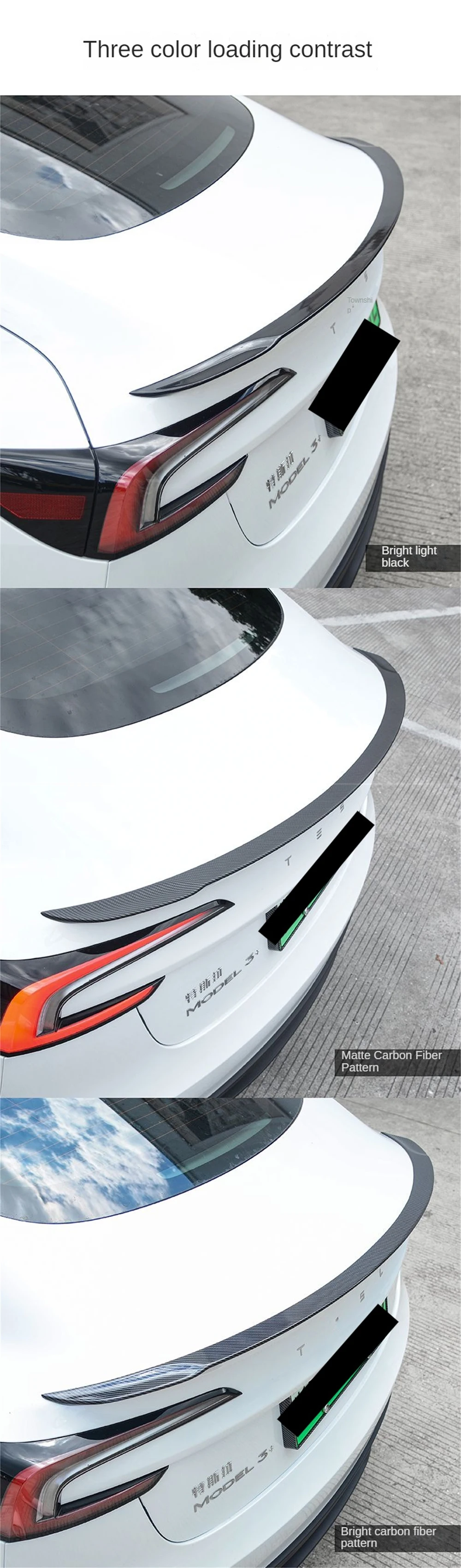 ABS Modell 3 Highland 2024 2025 2026 Original Spoiler Für Tesla Modell 3 Hinten Stamm Flügel Modifikation Auto Außen Teile auto-stil – Detail 5