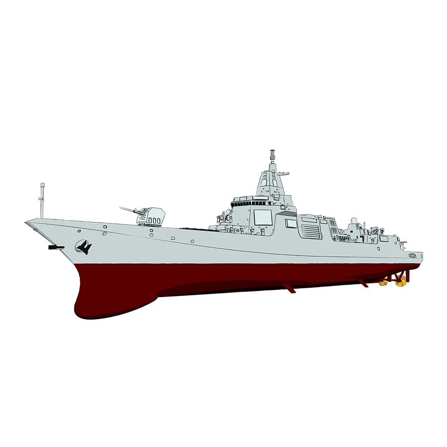 Magic Factory Assembly Model Kit MF-1004 China Type 055 Missile Destroyer Adhesive Free Color Separation 1/350