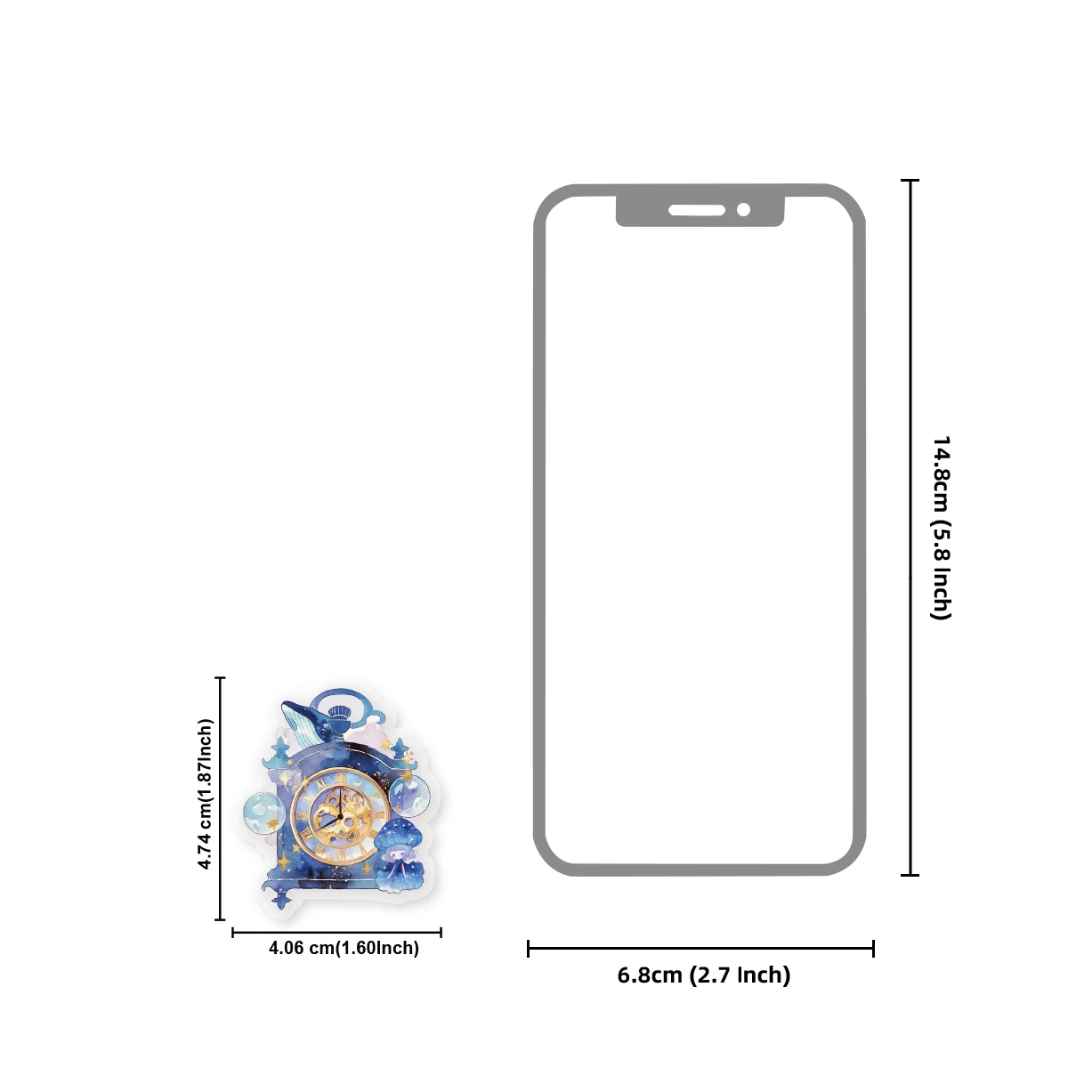 20pcs Blue Whale Tidal Pattern Decal for Notebooks, Water Bottles, Suitcases, Guitars, Handmade Scrapbooks, Kids Stickers