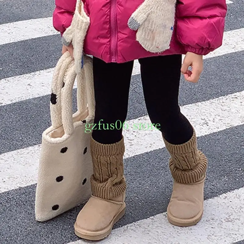 

D5QF 2024 Autumn Winter Trendy Tights for Girl Color Matching Bottoming Pants Fashion