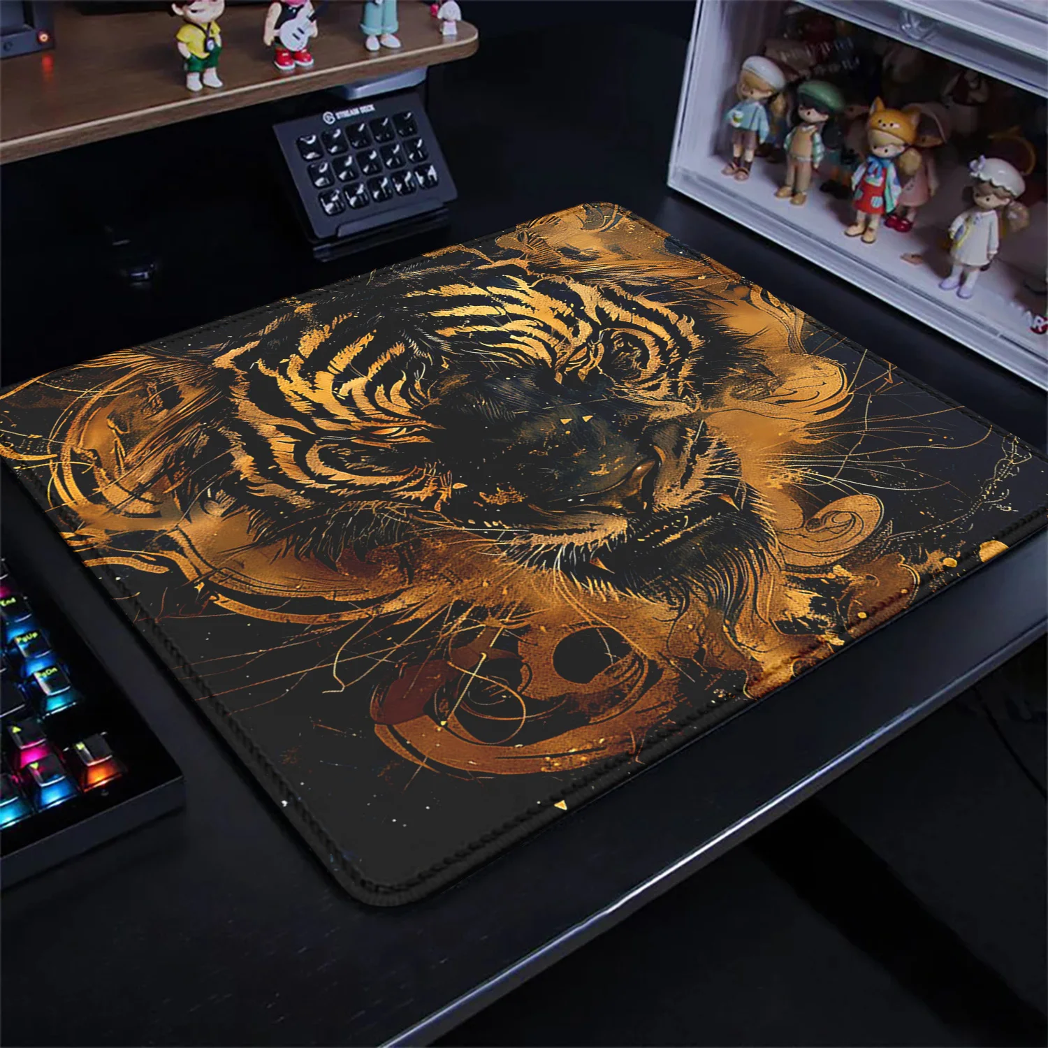 E-sports Tiger Cute Small mouse pad Gaming Laptops mousepad Gamer Carpet Keyboard Mat Desk Protector Anime Cartoon Mouse Pads