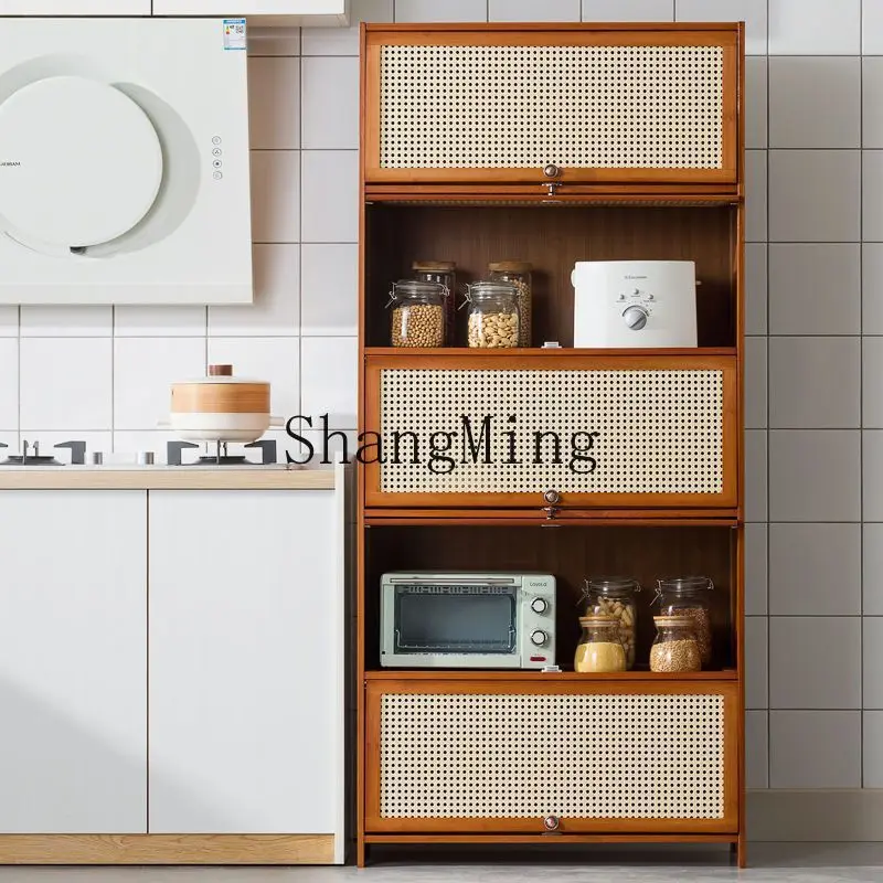 

SM new household rattan dining side cabinet simple cabinet living room against the wall kitchen storage cabinet storage