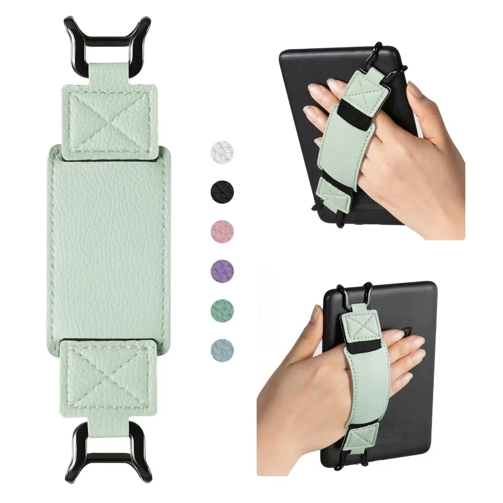 

PU Leather Secure Hand Strap Versatile High Elastic Finger Grip Strap for Kindle/Kobo/Voyaga/Lenovo/Sony 6-8" E-Book Tablet