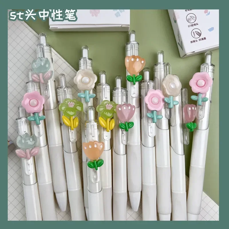 

36 шт. Ins Fenghuaduo пресс-ручка, высокое качество, нейтральная ручка, студенческая девушка, сердце, ПОДАРОК, КУЛОН, ручка, оптовая продажа B