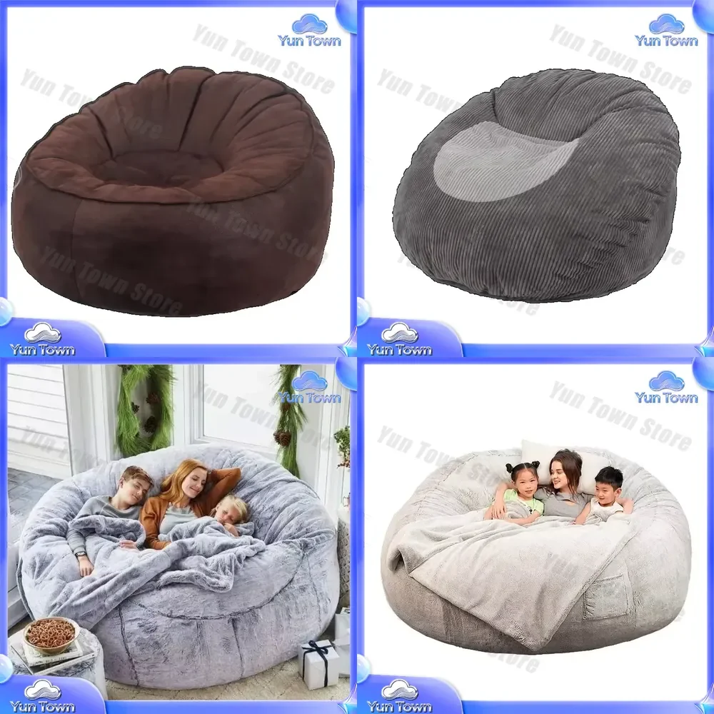 Filled Giant Indoor Large Comfortable Adult Bean Bag Chair Sofa for Home Living Room Bedroom Office Decor