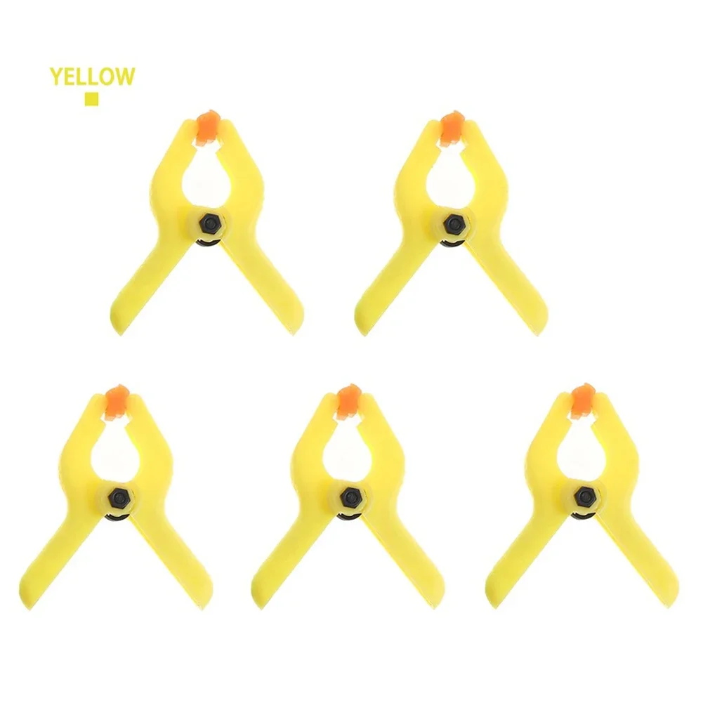 5pcs/Set Woodworking Clip Background Clip 2" Mixed Color Multicolor Nylon Woodworking Spring Clips For Gluing