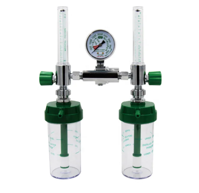 

Wall Mounted Medical Oxygen Regulator Double flow meter oxygen for Bed Head Unit Oxygen Supply System Avalibale