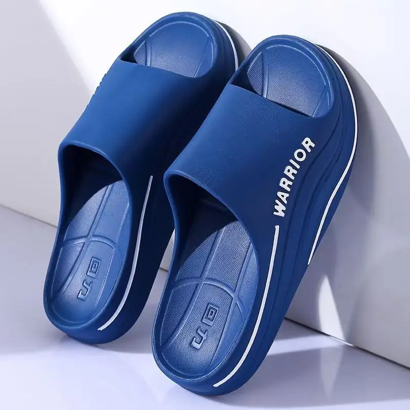 

Men Summer New One Word Quick Drying Slipper Thick Sole Non Slip Lovers Home Slippers Bathroom Slipper Beach Sports Slipper