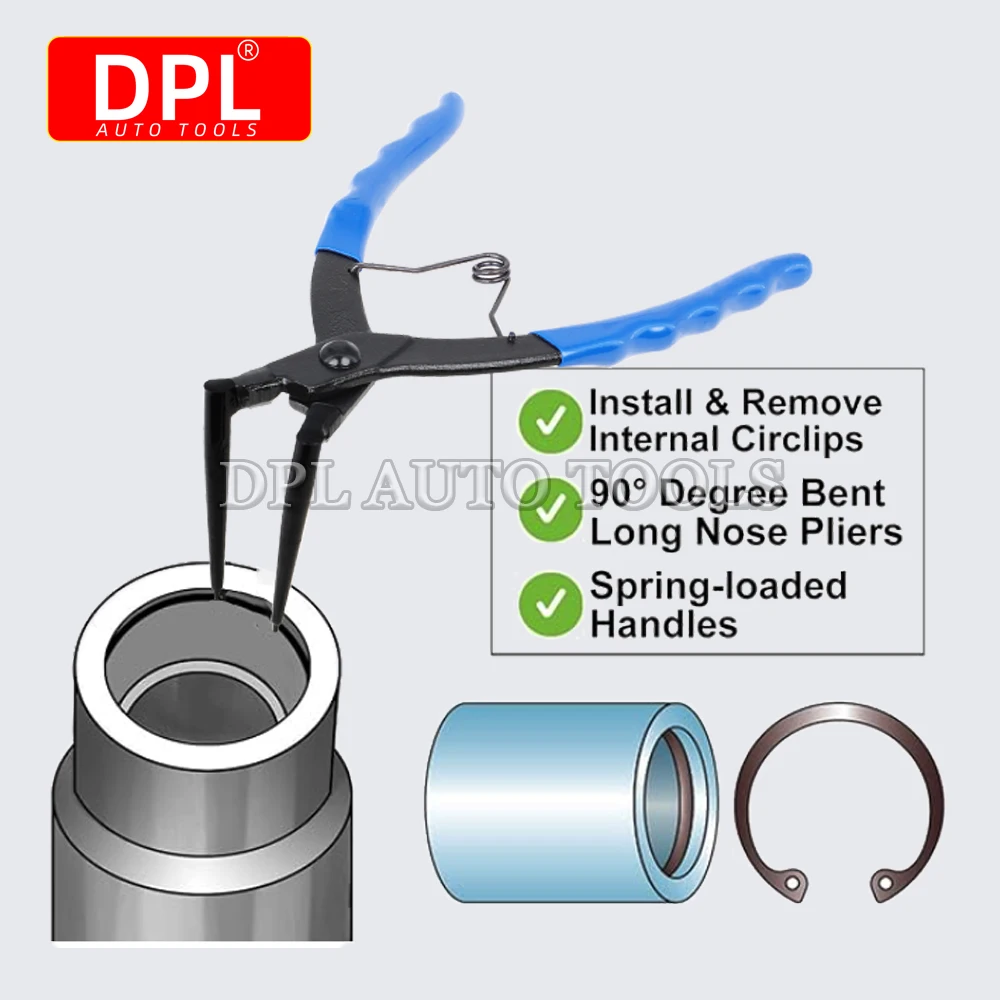 90-stopniowe szczypce do gięcia Wytrzymałe szczypce do usuwania wewnętrznego pierścienia cylindra Szczypce do pierścieni zabezpieczających do