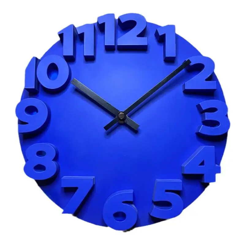 

Klein blue wall clock, gift clock silent design