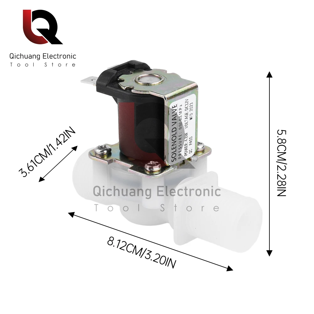 1PC 1/2 "수컷 스레드 솔레노이드 밸브 4.8/6W DC12V/DC24V/AC110V/AC220V 물 제어 밸브 컨트롤러 스위치 일반적으로 폐쇄