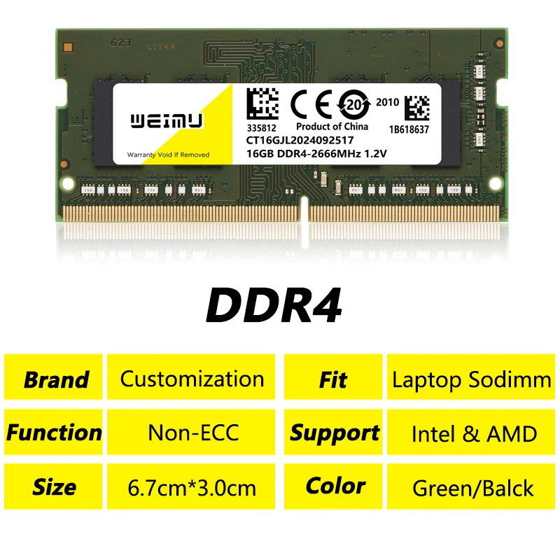 DDR4 16GB 3200MHz Laptop RAM 260Pin SODIMM