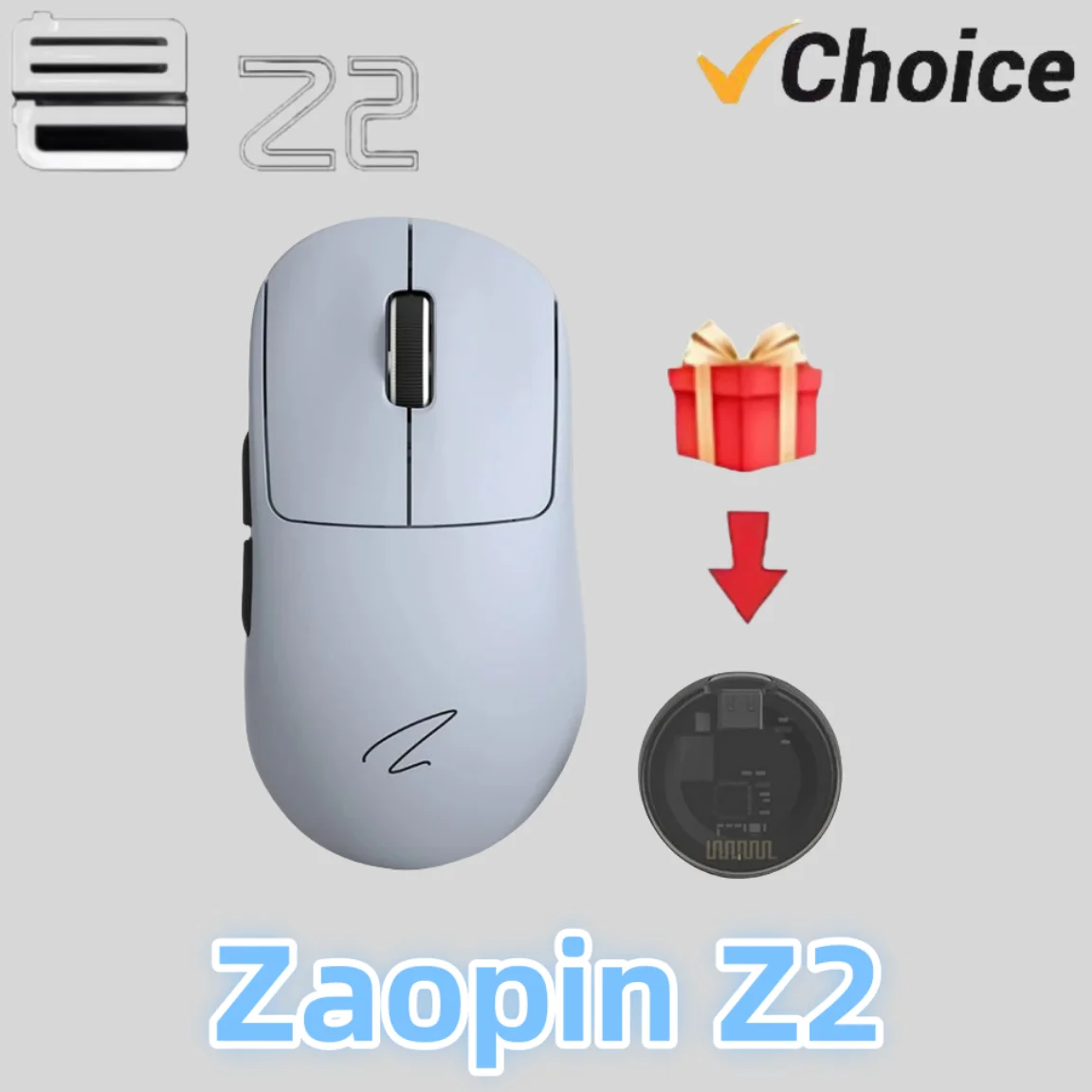 

Zaopin Z2 Mouse Tri Mode Bluetooth 4k Return E-Sports Lightweight Ergonomics Wireless Mouse Accessory For Computer Gaming Gifts