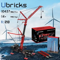 2024 wersja zaawansowana Liebherr LTM11200 dźwig samojezdny i Fly Jib Model RC MOC klocki klocki zestaw chłopięce prezenty świąteczne