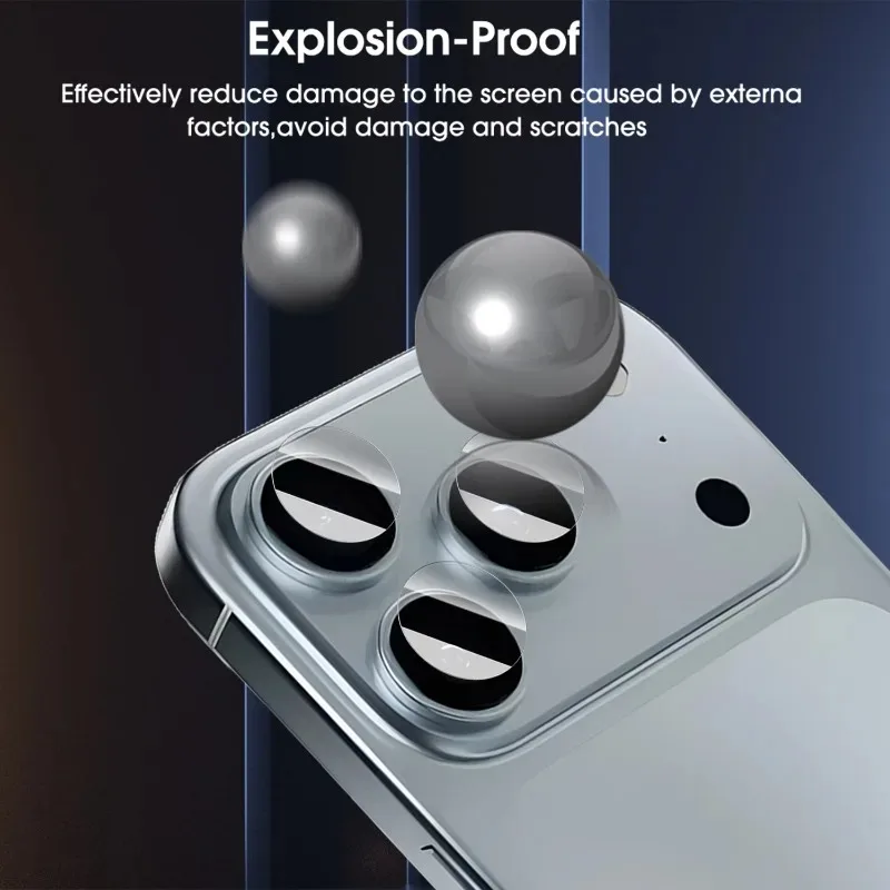 1-3 комплекта закаленного стекла с твердостью для iPhone 17 Pro Max 17Air, защита объектива камеры, защитная пленка для объектива от царапин для iPhone17