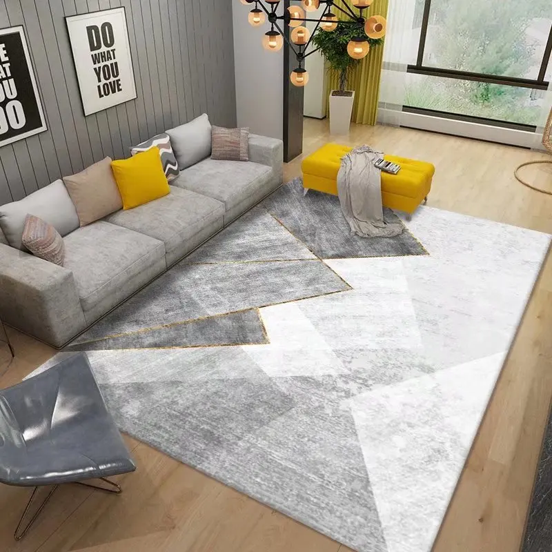 Nordic Grey geometria dywany do salonu prosta dekoracja nauka w domu Sofa mata sypialnia duży obszar antypoślizgowe dywaniki 140x200 zmywalne