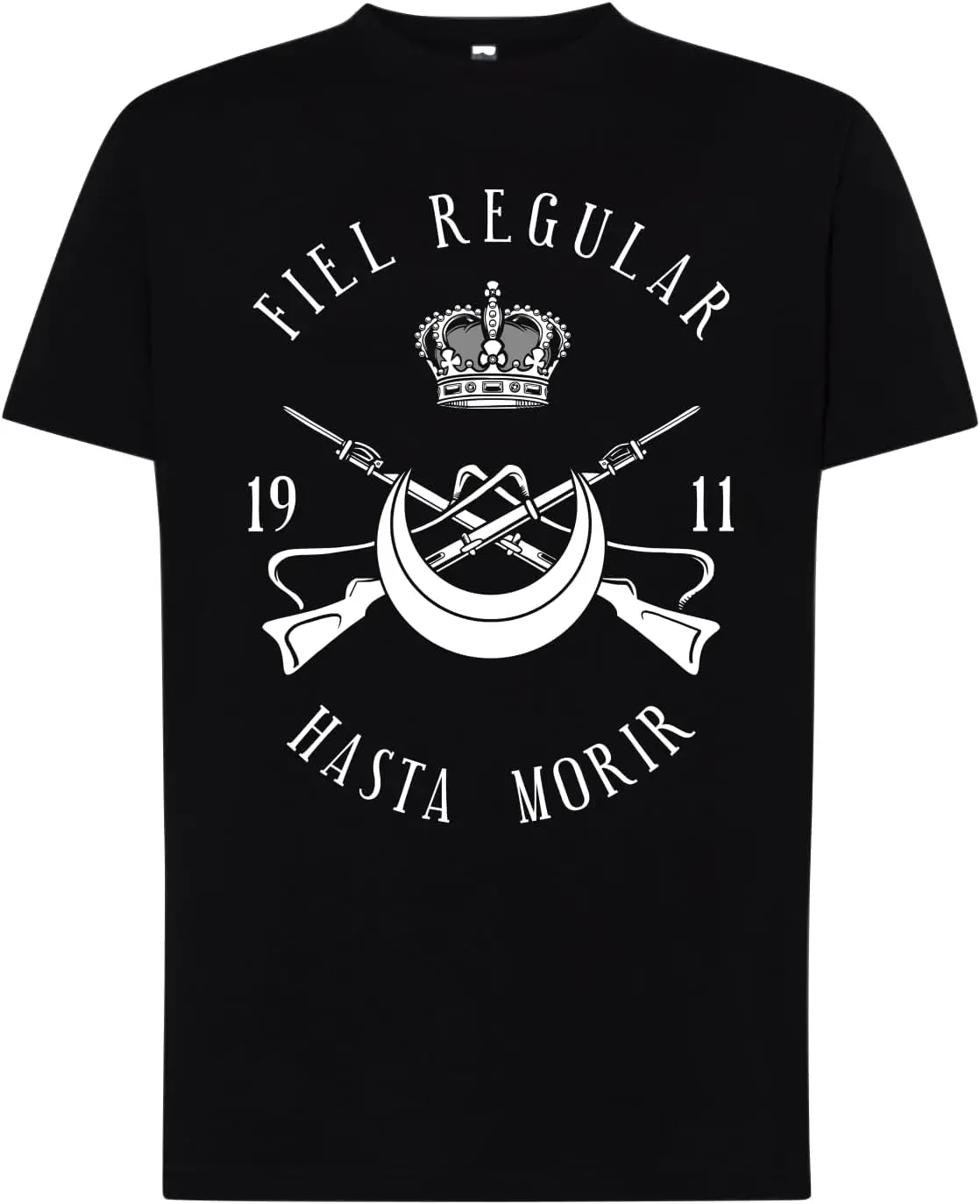 Fiel Regulares de Melilla - Hasta Morir infanteria Men T-Shirt Short Sleeve Casual 100% Cotton Shirt