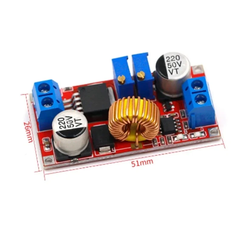 Bateria de iões de lítio carregamento LED Driver Power Module, tensão constante, alta corrente, corrente constante, 5A, 10pcs