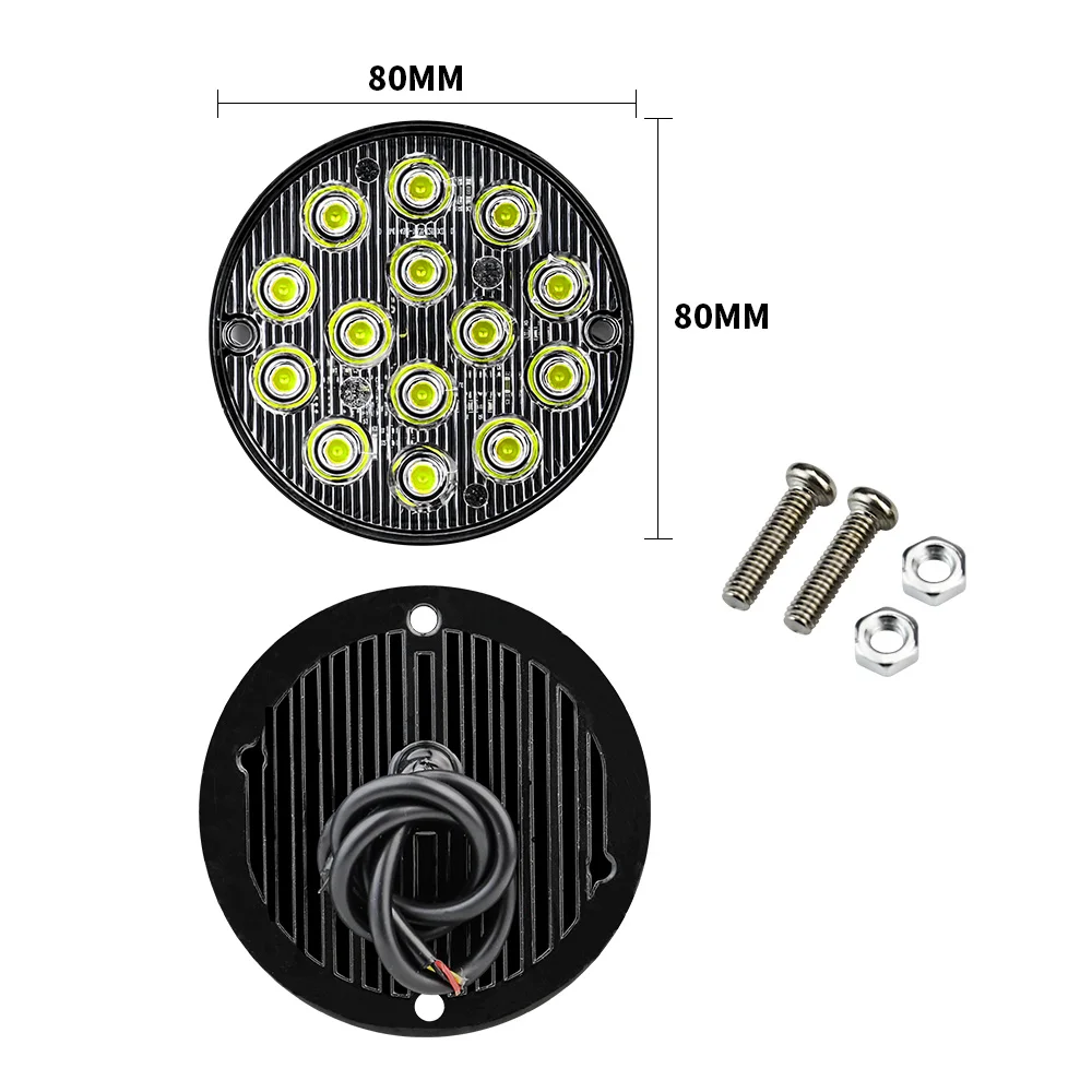 3 Inch Round LED Tail Light Emergency Marker Truck Flash Warning Strobe Lamp 12V 24V Motorcycle Trailer Pickup RV Signal Lamps