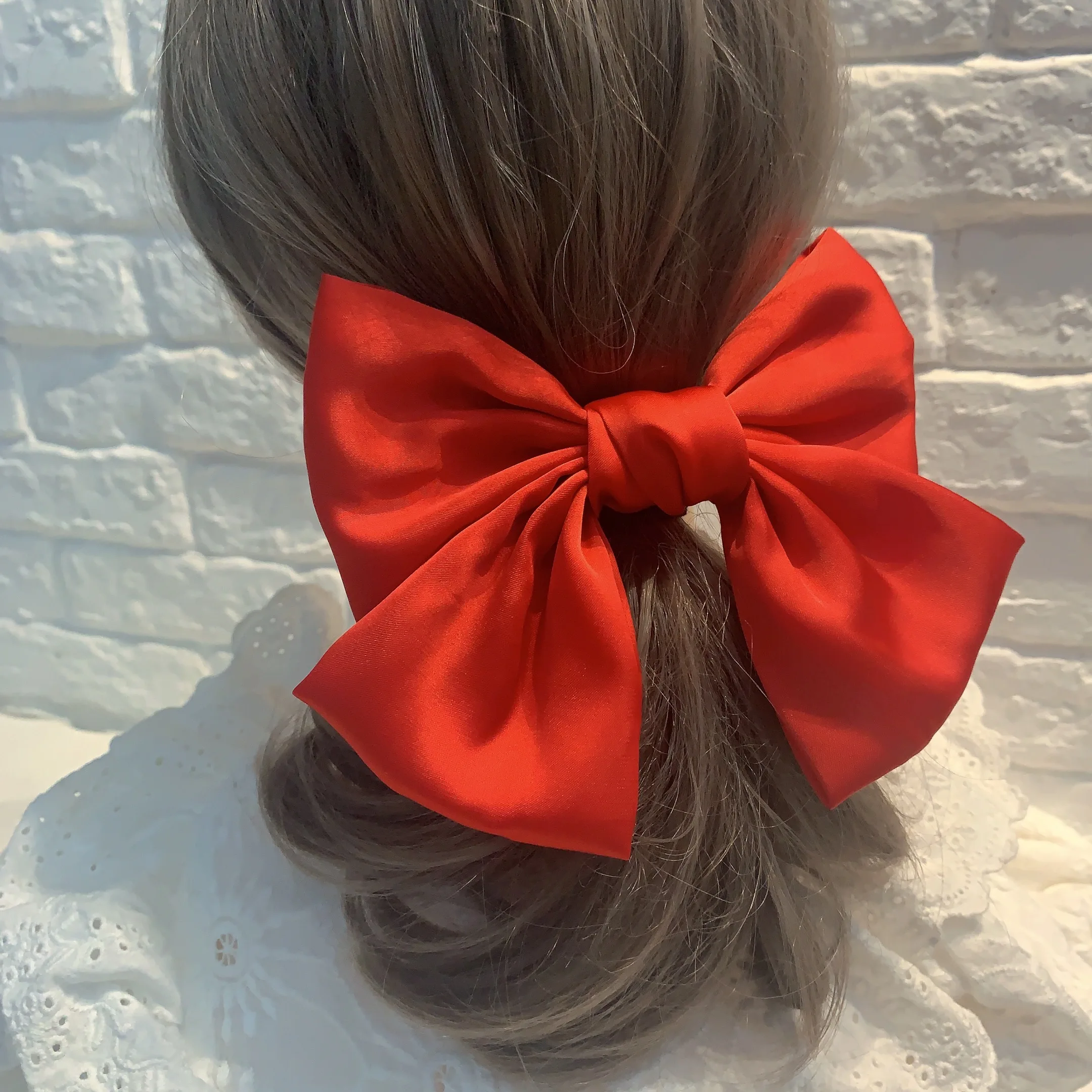 Fashion Ribbon Hairgrips Big Large Bow Hairpin For Women Girls Satin Trendy Ladies Hair Clip New Cute Barrette Hair Accessories