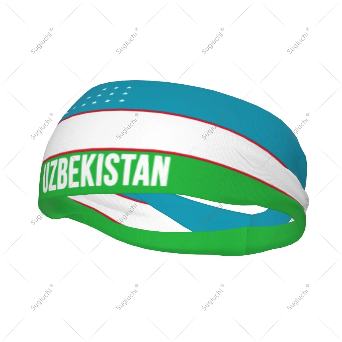 

Men Women Uzbekistan Flag Elastic Wide Headbands For Yoga Fitness Tennis Running Gym Sports