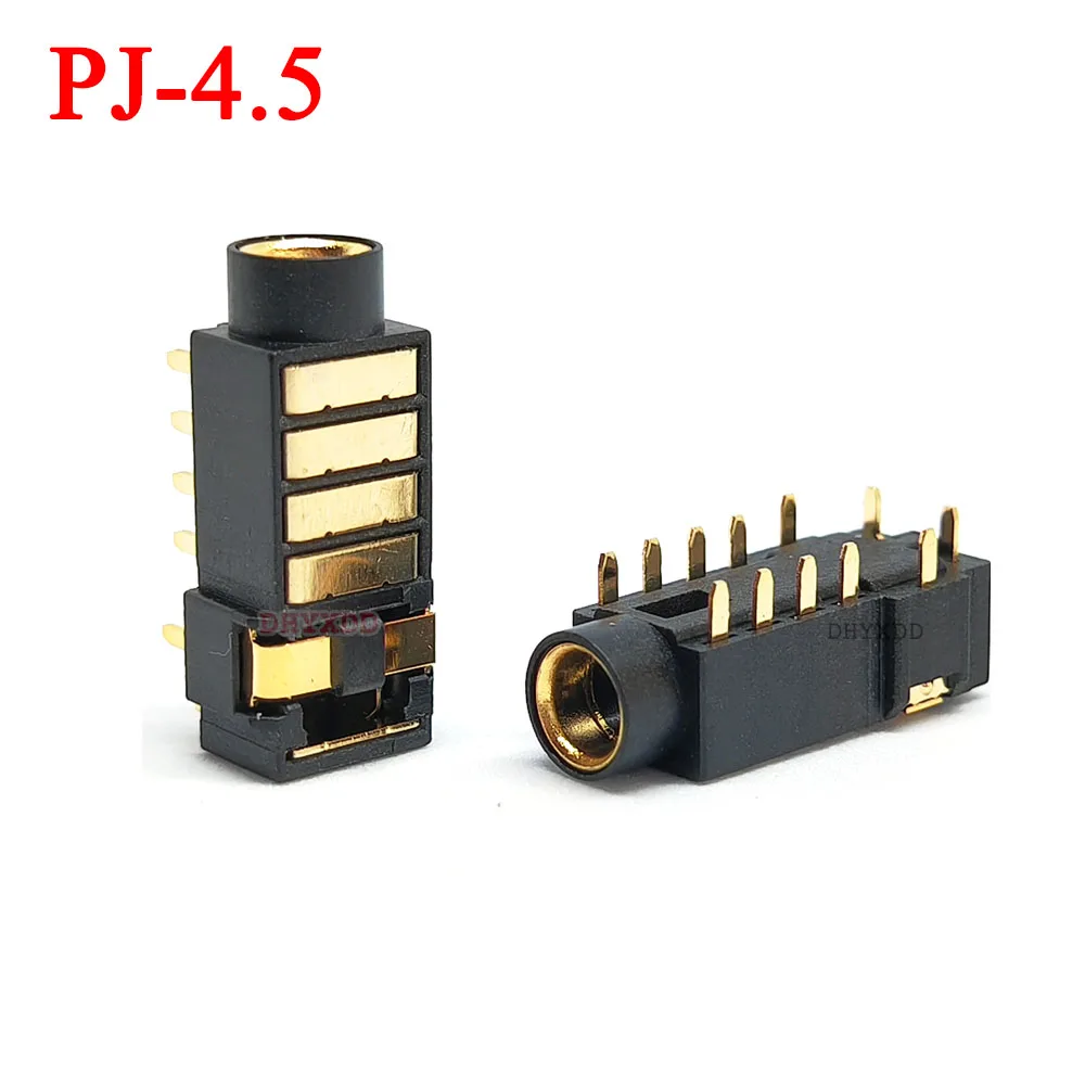 2pcs PJ-4.5 Gold Plated 4.5mm Headphone Power Socket Pin 5 Section Audio for Sony Player 4.4 Balance Jack