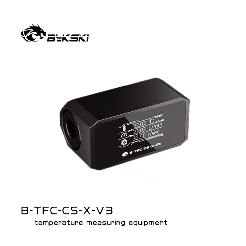 Bykski Real Time OLED Digital Display for Custom Liquid Water Cooling Flow Meter,Flowmeter Alarm Multi Function B-TFC-CS-X-V3