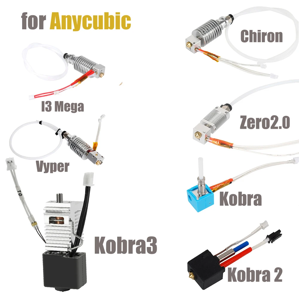 

E3D V5/V6 J-head remote print head hotend 12V/24V 40W for ANYCUBIC I3 Mega / Chiron / Vyper /mega zero / Kobra2 /kobra3