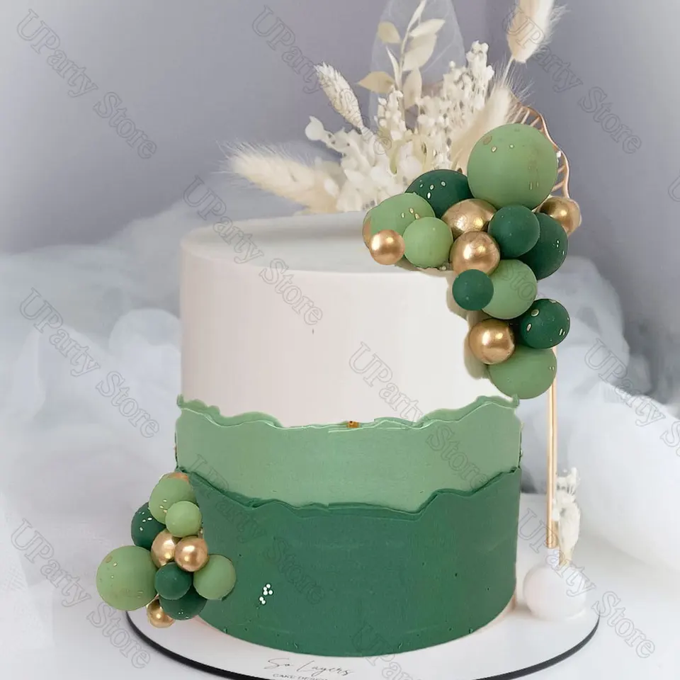 Décoration de gâteau,F--Boule de décoration de gâteau transparente, 4 pièces, accessoires de