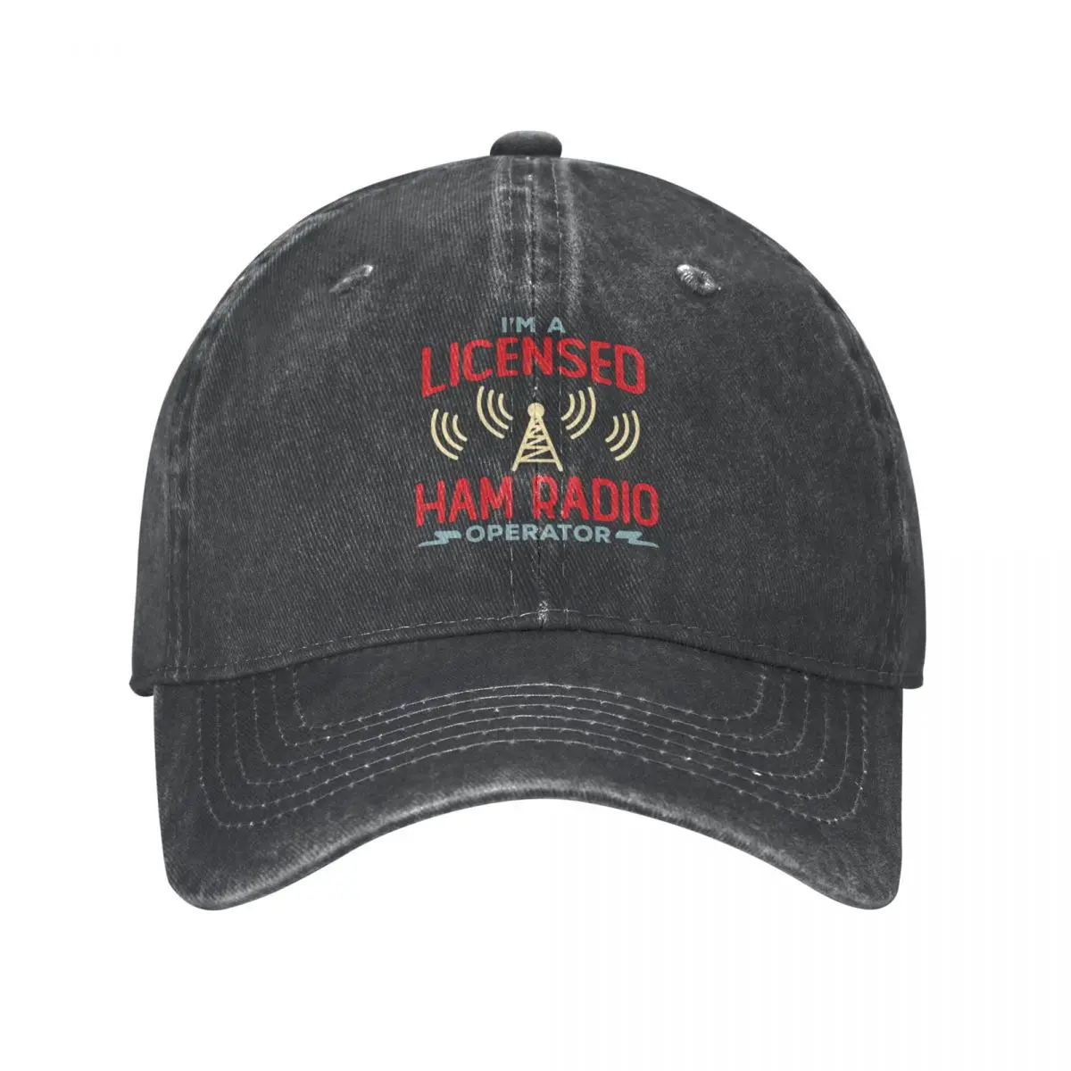 I am A Licensed Baseball Cap Radio Operator Gym Dropshipping Washed Trucker Hat Unisex Street Style Print Washed Baseball Caps