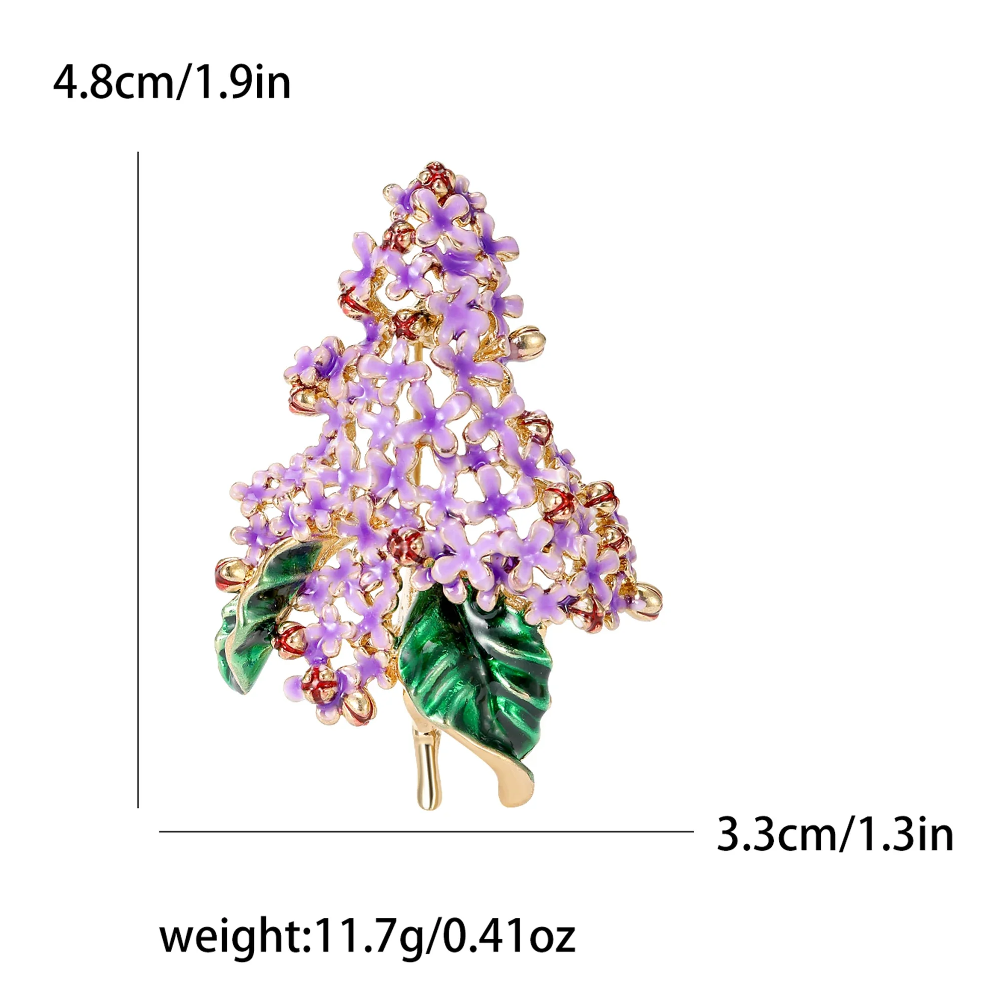 Trendy Enamel Hydrangea Brooches for Women Unisex Flowers Pins Event Party Backpack Decoration Clothes Accessories