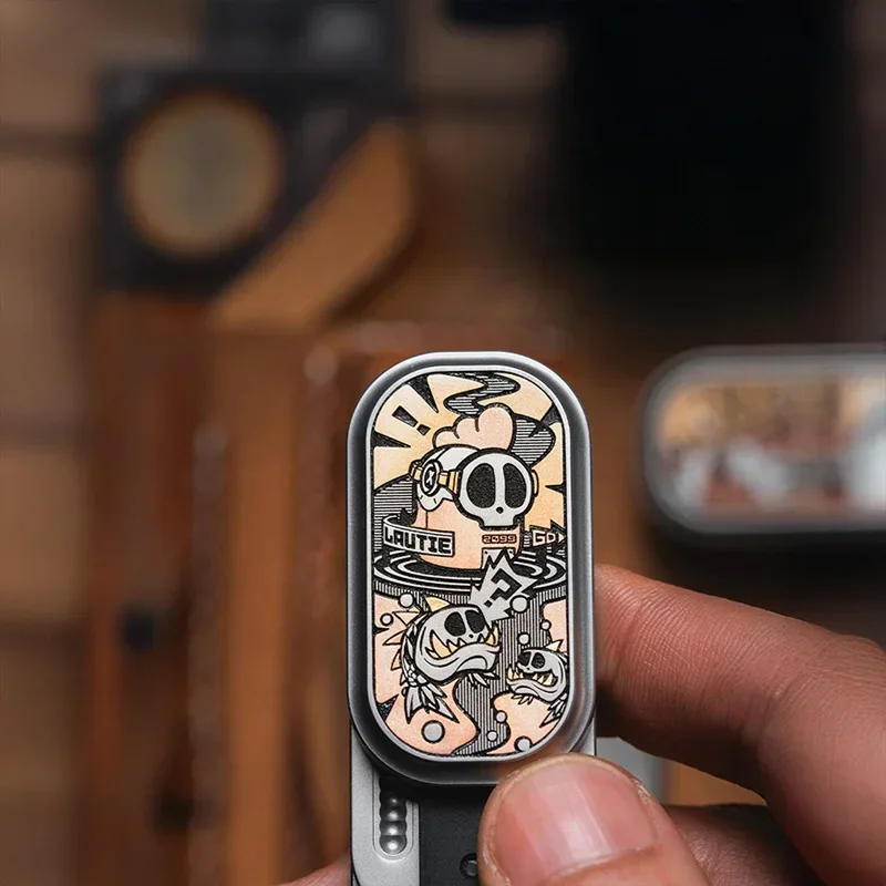 01EDC & LAUTIE Crisis Route الميكانيكية دفع Sluder لعبة معدنية لعبة القلق بأطراف الأصابع محدودة إلى 500 قطعة #3