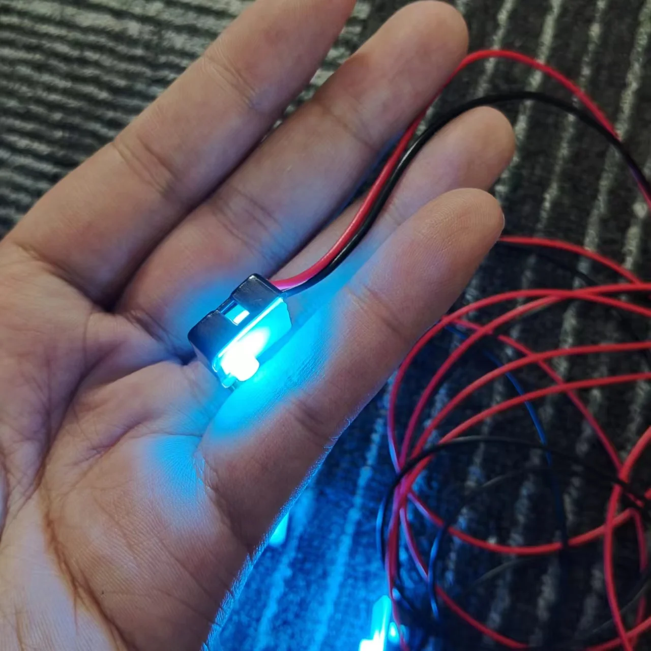 4Pcs LED Ambient Light Transparent lamp body circular Car Inner Bowl Light Door Handle Lights Handrail Lights Decorative Lamp