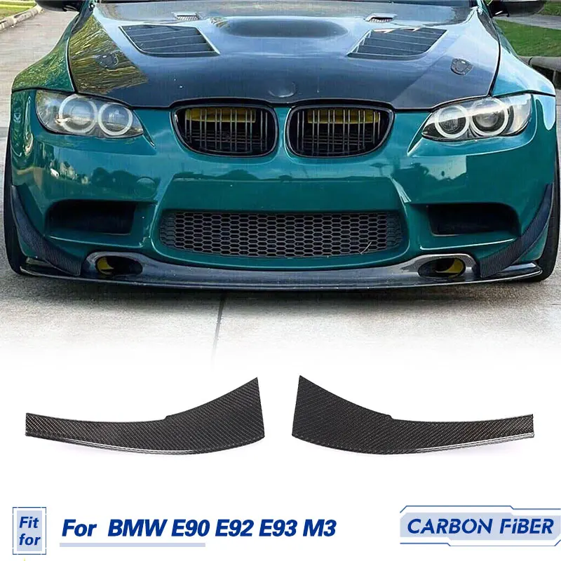 

Car Front Bumper Canards Spoiler Carbon Fiber for BMW E90 E92 E93 M3 2007-2013 Racing Front Canards Splitters Fins Body Kits