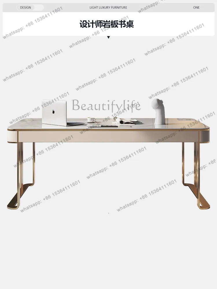 

Light luxury desk home modern simple office desk