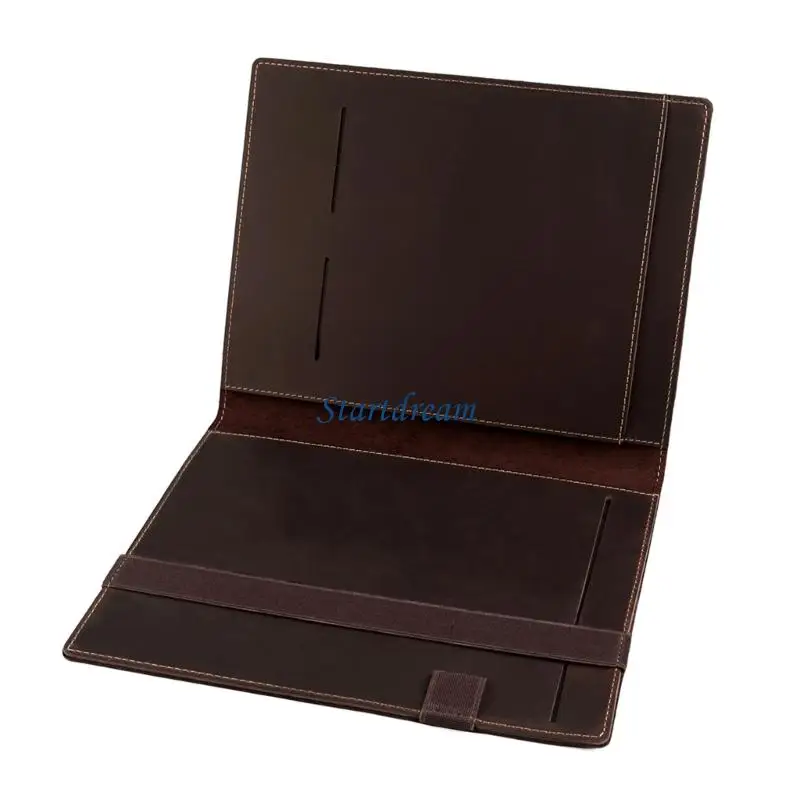 Picture 4: Small Notebook Sleeve PU Leather Texture Multiple Compartment Document Storage Solution for Office Student Use K92C