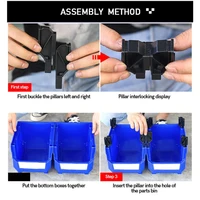 V2 White Color 200*130*110mm Workshop Goods Shelves Organizer Bin Stackable Multi Tools Organizer Box Garage Supplies(9pcs) - Image 5