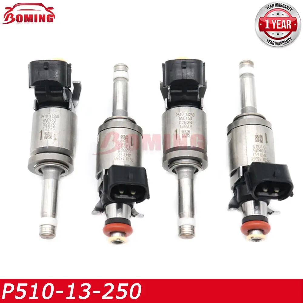 P510-13-250 4PCS Car Fuel Injectors For Mazda 2 1.5L 2WD 2016 3 MX-5 CX-3 P51013250 PY01 13250 P510 13  250