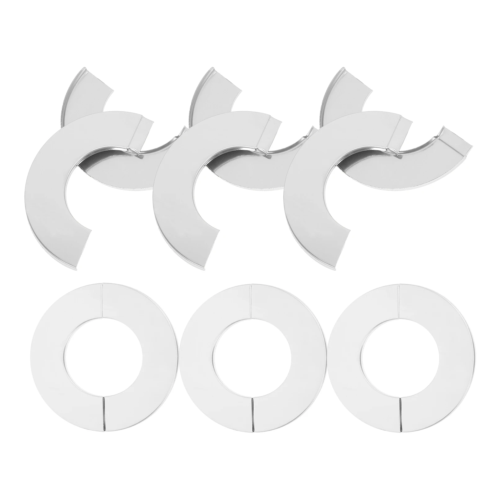 

6pcs Decorative Covers for 1 Inch Pipe Shower Flange Replacement Plumbing Rings Stainless Steel Wall Split Covers Bathroom