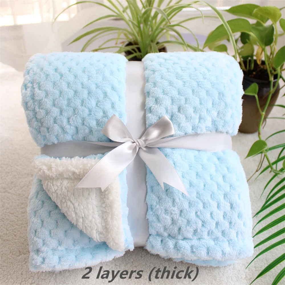 3D fluffy super soft kids bed spread pink blue cozy baby blanket spring toddler bedding quilt coral fleece furry child blanket