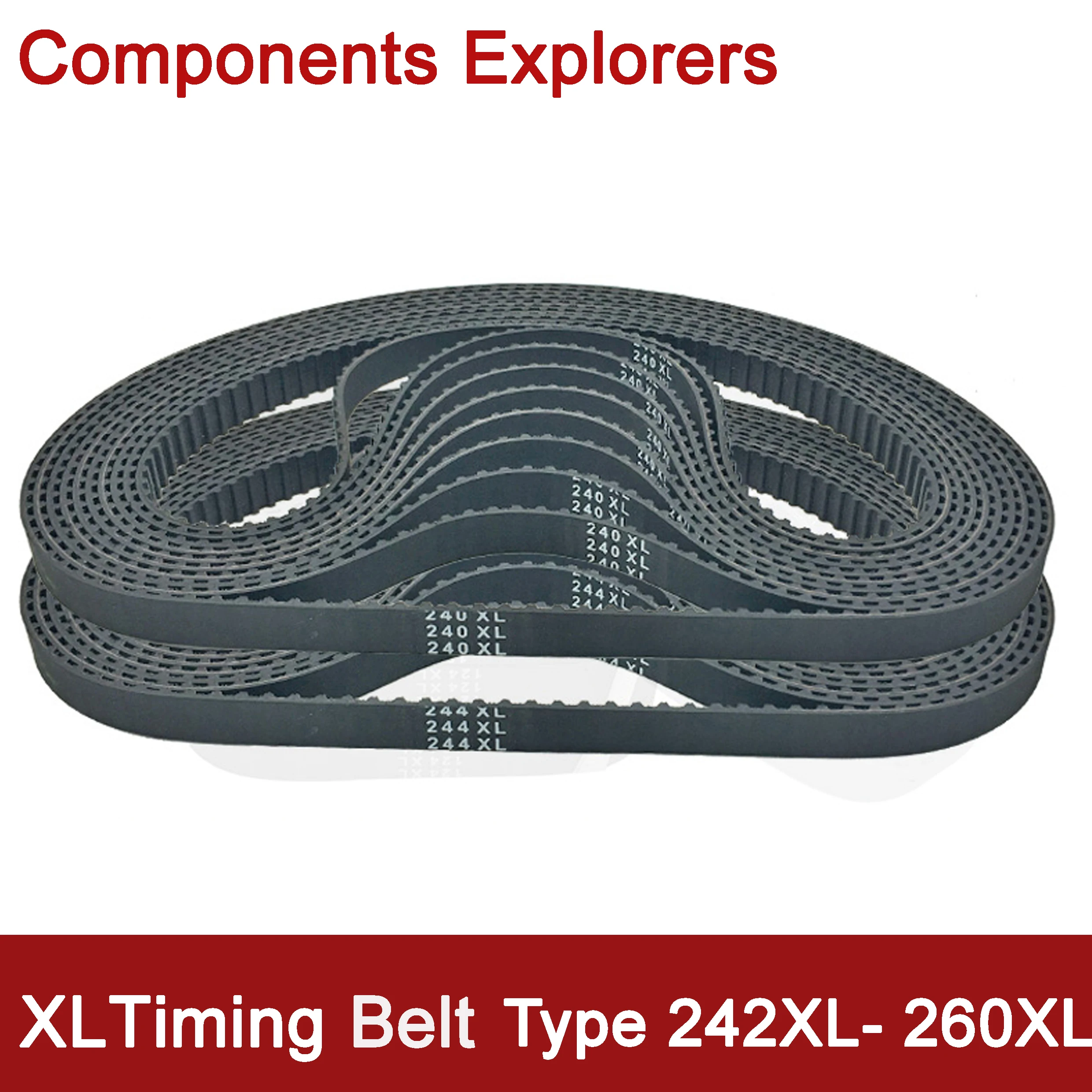 

XL Timing Belt 242XL 244XL 246XL 248XL 250XL 252XL 254XL 256XL 258XL 260XL Width10/12/15/20mm Closed Synchronous Rubber Belts