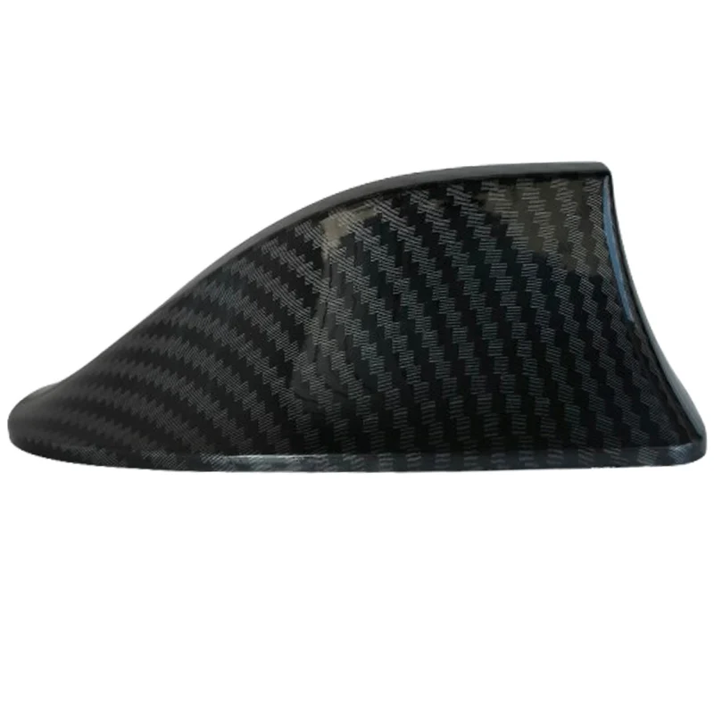 New Universal Carbon Fiber Look Car Roof Top Mount Shark Fin Aerial Antenna Toppers Auto Radio AM FM Antenna Signal Amplifie