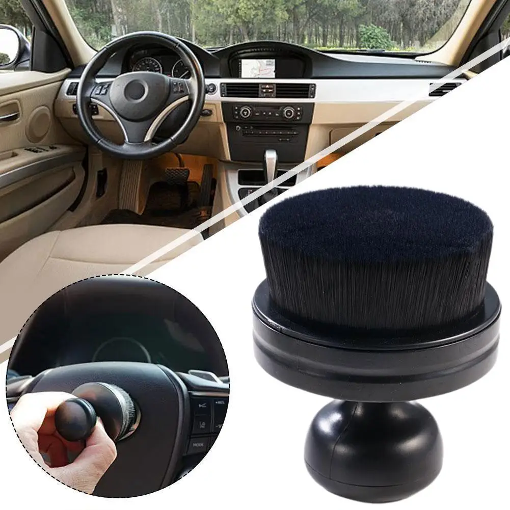 1pc Simple Creative Versatile Stamp Brush Push-pull Foundation Brush Tire Cleaner and Dusting Tool Auto Detail Brush