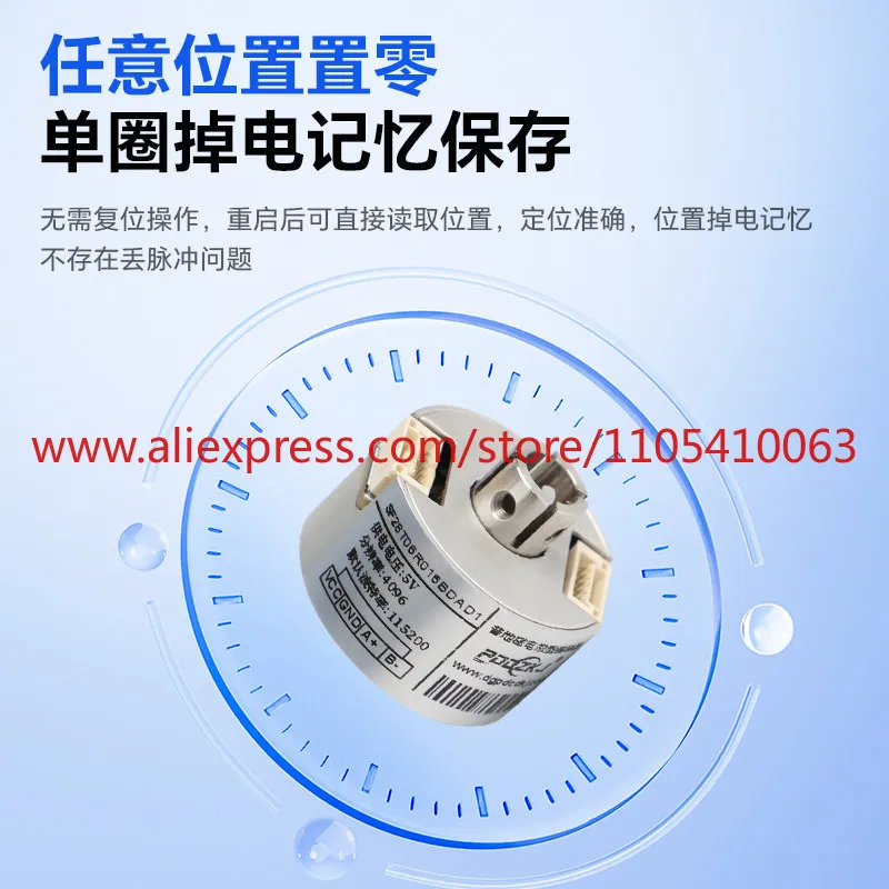 Miniature hollow absolute encoder hollow shaft intelligent machine human angle sensor joint double 485
