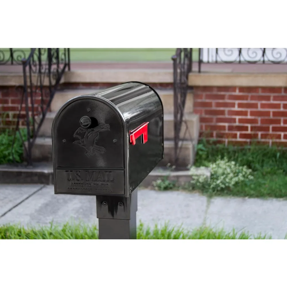 Mailboxes OM160BEC Outback Double Door, Large Capacity Mailbox, Black