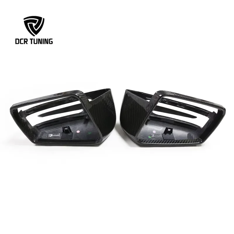 Dry Carbon Fiber Front Mirror Cover Replacement for - A176 W246 W204 C207 W212 W221 X204 X156 W117 W218