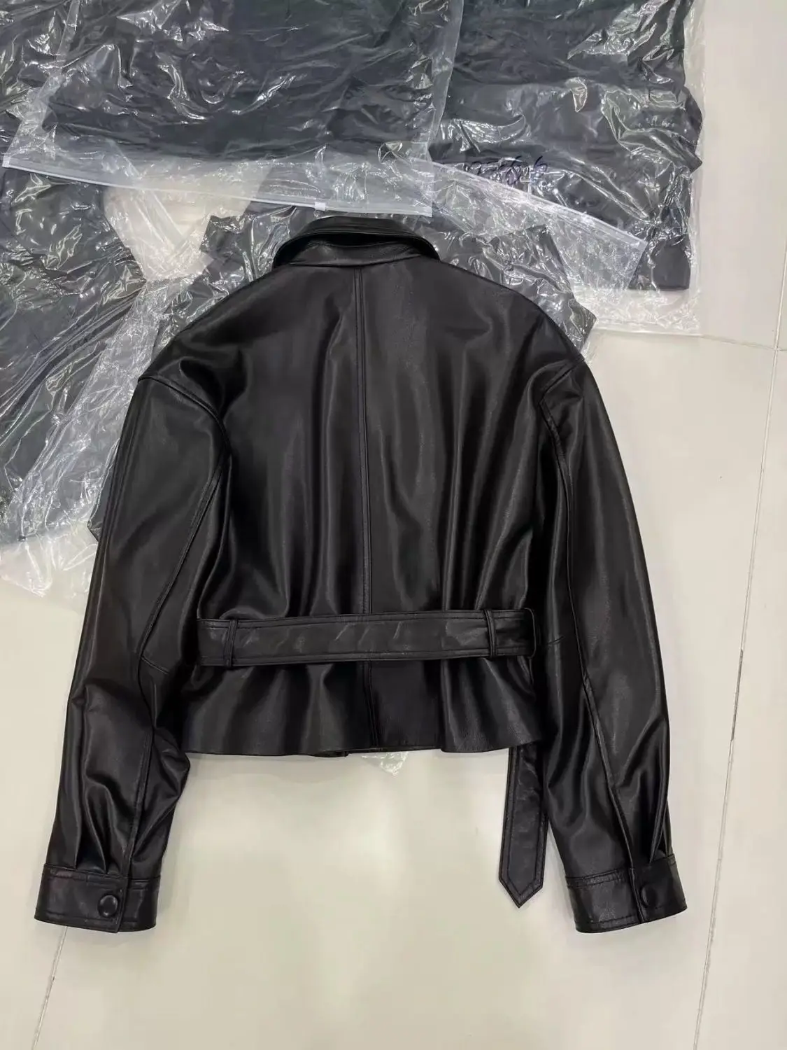 New leather jacket spring and autumn short leather jacket locomotive top  leather jacket women  coats faux fur coat
