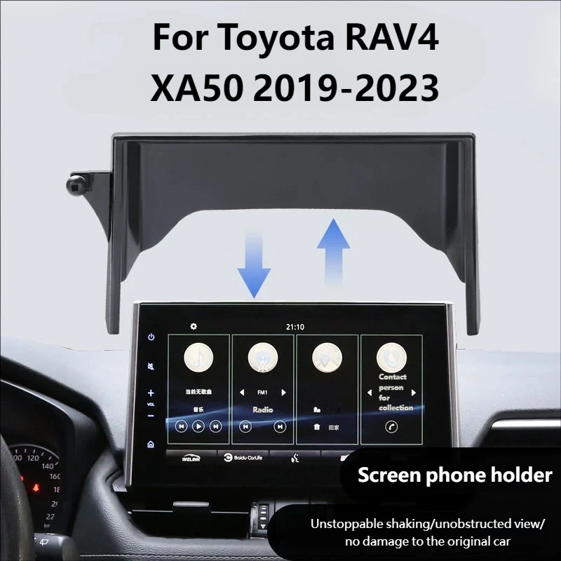 

For Toyota RAV4 XA50 2019-2023 8 inch Screen Fixed Mobile Phone Holder Navigation Bracket Wireless Charging Mount Stand