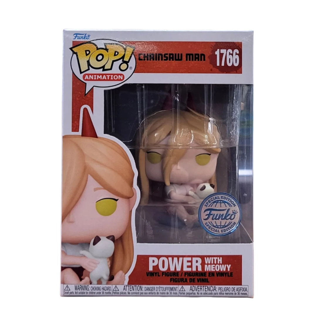 

Funko Pop! Power with Meowy 1766 Anime Chainsaw Man Figures Limited Edition 3.45 inch Figure Collect Decoration Model Toy Gift