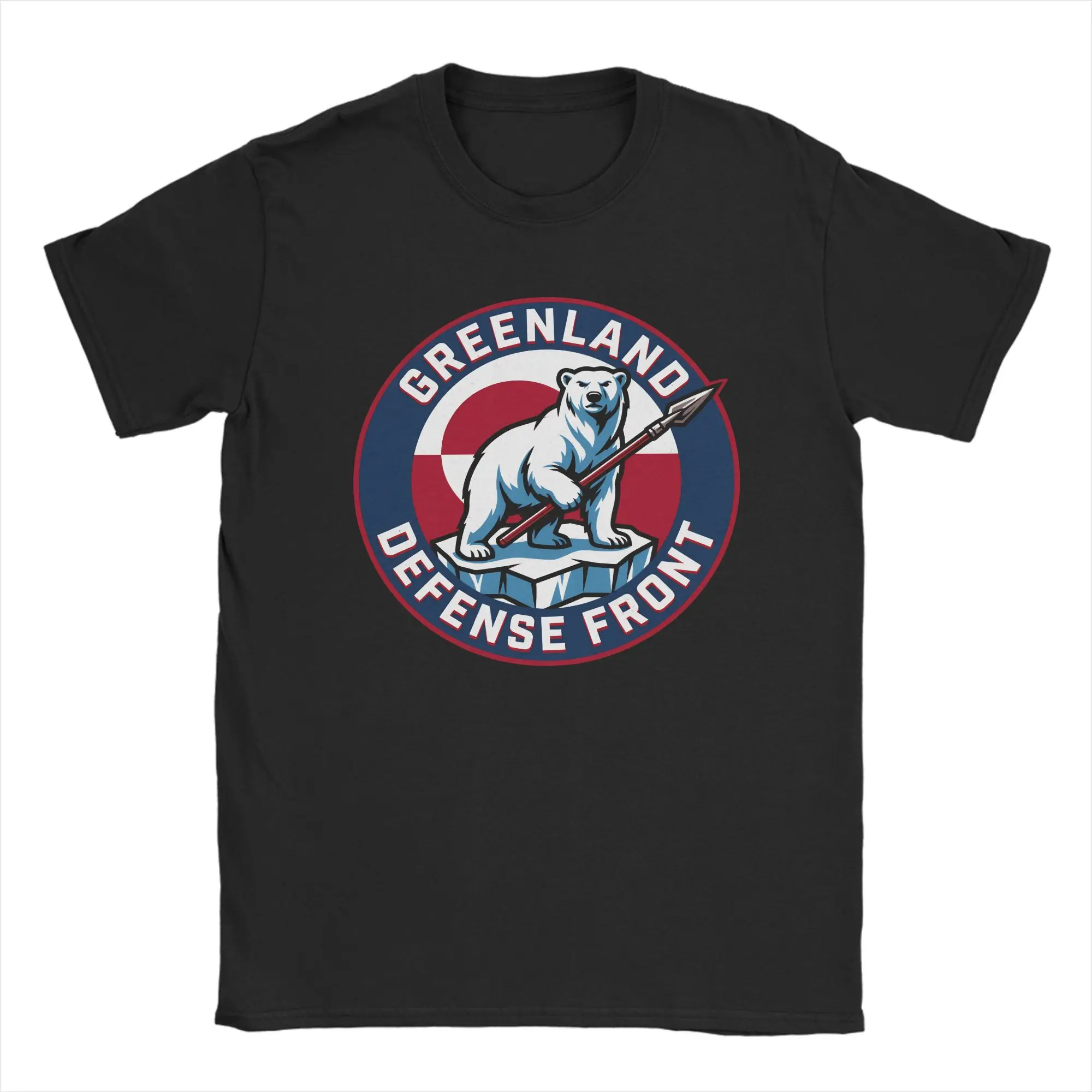 Men T-Shirts Greenland Defense Front Funny 100% Cotton Tee Shirt Short Sleeve  T Shirts O Neck Clothing Printed